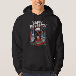 Happy Pawlidays Rhodesian Ridgeback Dog Xmas Hoodie
