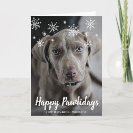 Happy Pawlidays Snowflakes Dog Foto Weihnachten