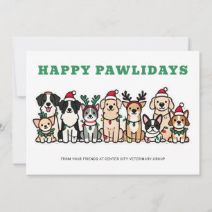 Happy Pawlidays Veterinary Feiertagskarte