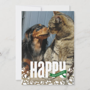 Happy Pawlidays Weihnachts-Weihnachtsfotokarte Feiertagskarte