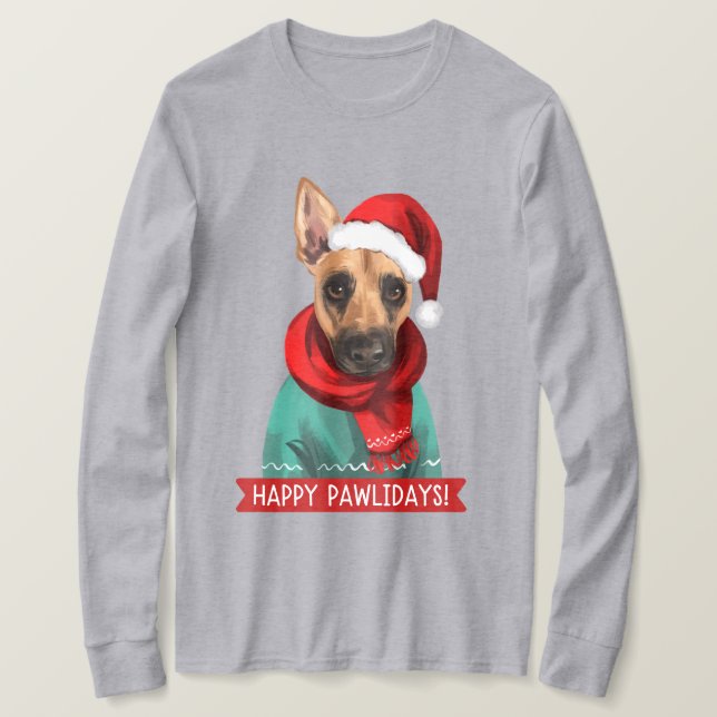 Happy Pawlidays Weihnachtsweihnachtsfest, Vaden de T-Shirt (Design vorne)