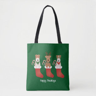 Happy Pawlidays Welsh Wire Fox Terrier Dogs