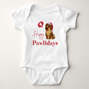 Happy Pawlydays Baby Strampler