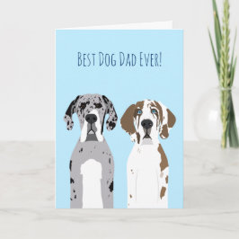 Happy Pawthers Day Niedlich Great Dane Hunde Blue Karte