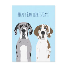 Happy Pawthers Day Niedlich Great Dane Hunde Blue