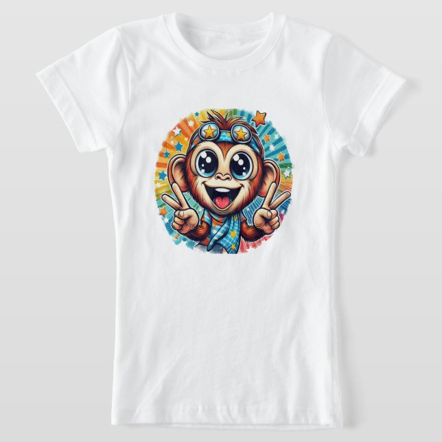 Happy Peace Monkey No. 5 T-Shirt (Ablage )
