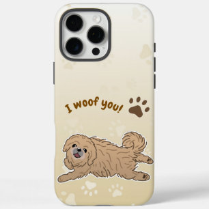 Happy Pekingese Dog Lover I Woof You Paws iPhone 16 Pro Max Hülle