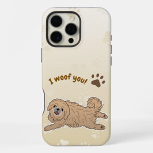 Happy Pekingese Dog Lover I Woof You Paws iPhone 16 Pro Max Hülle