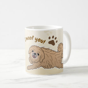 Happy Pekingese Dog Lover I Woof You Paws Kaffeetasse