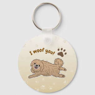 Happy Pekingese Dog Lover I Woof You Paws Schlüsselanhänger