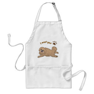 Happy Pekingese Dog Lover I Woof You Paws Schürze
