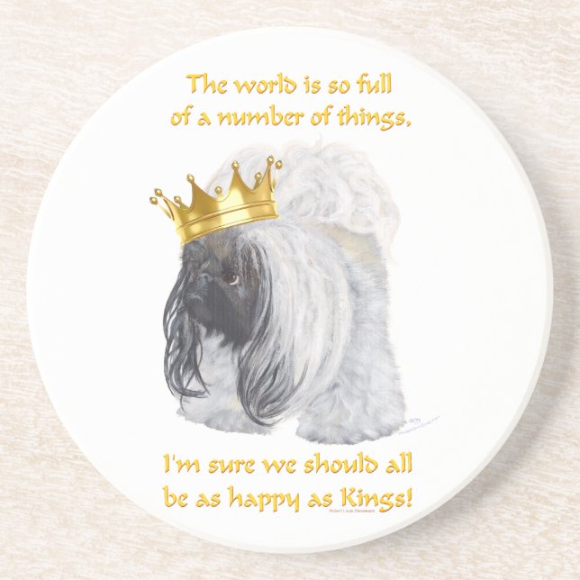 Happy Pekingese King Untersetzer (Vorne)