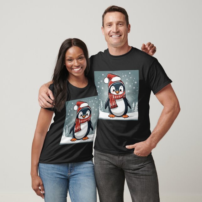 Happy Penguin Christmas T-Shirt (Unisex)
