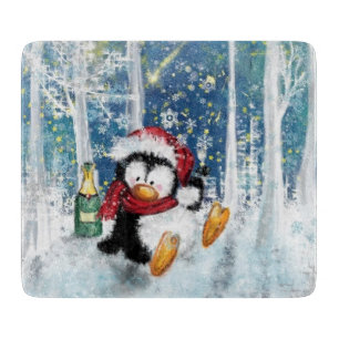 Happy Penguin - Weihnachten Schneidebrett