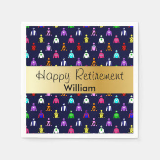 Happy Pension Horse Racing Jockey Silks Serviette