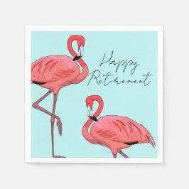 Happy Pension Tropical Pink Flamingos Serviette