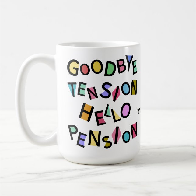 Happy Pensioner Funny Retiree Senior Old Man Lady Kaffeetasse (Links)