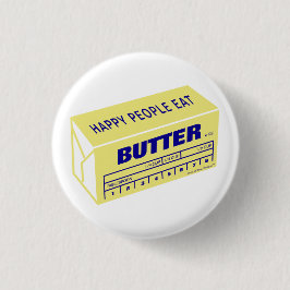 Happy People essen Butter (blau) Button
