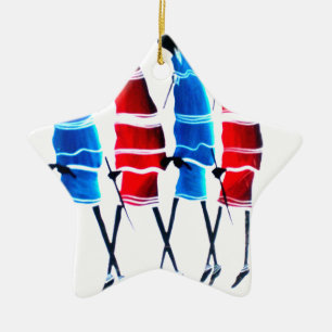 Happy People Maasai Warriors Walking Art Print Keramikornament