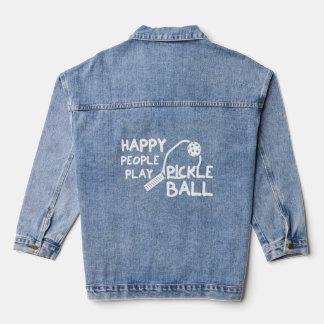 Happy People Play Pickleball 5 Jeansjacke