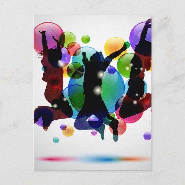 Happy People Postkarte (Vorderseite)