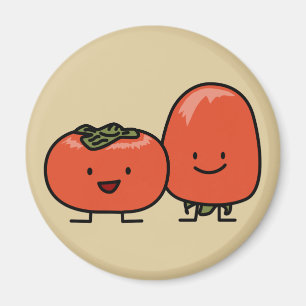 Happy Persimmon Pair Magnet