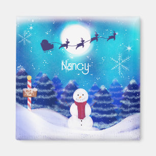 Happy Personalisiert Christmas Snowman Magnet