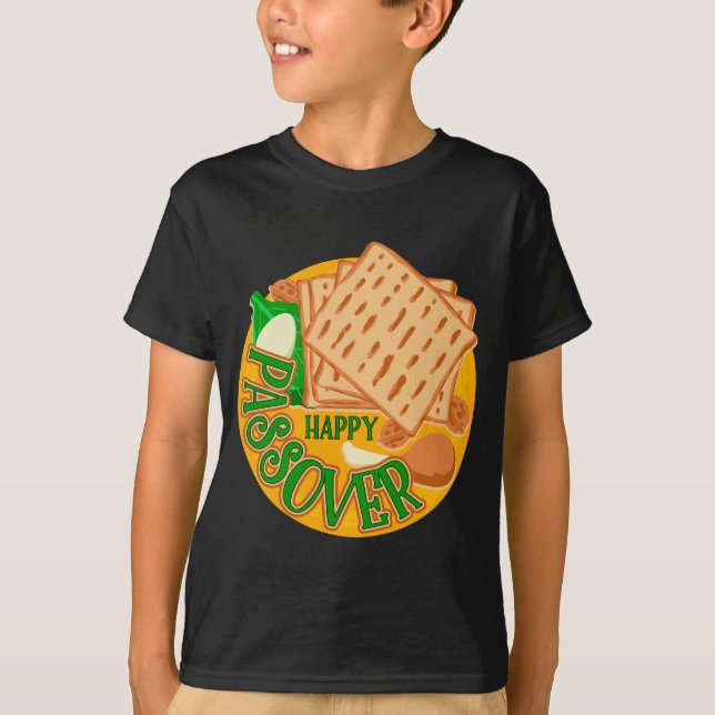 Happy Pessach mit Niedlichem matzo-jüdischem Urlau T-Shirt (Vorderseite)