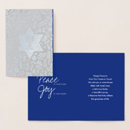Happy Pessach. Star von David und Kiddush Folienkarte