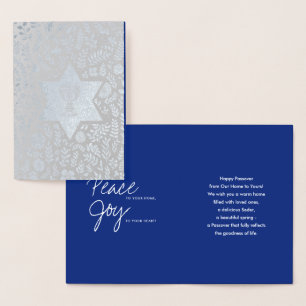 Happy Pessach. Star von David und Kiddush Folienkarte
