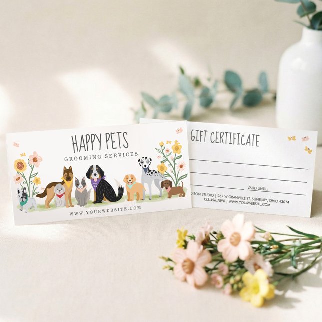 Happy Pet Animal Care Grooming Gift Certificate (Happy Pet Animal Care Grooming Gift Certificate)