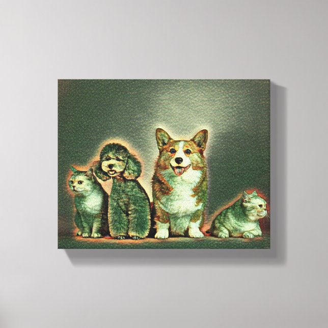 Happy Pet Artwork Leinwanddruck (Vorderseite)
