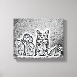 Happy Pet Artwork Leinwanddruck