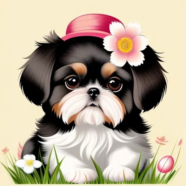 Happy Pet Case-Mate iPhone Hülle (Cute Shih Tzu Easter Hat iPhone Case!)