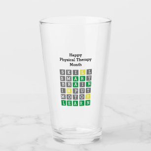 Happy Physical Therapy Monat Custom Wordle  Glas