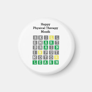 Happy Physical Therapy Monat Custom Wordle Magnet