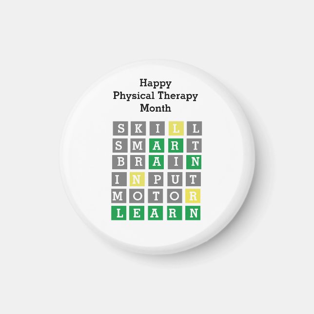 Happy Physical Therapy Monat Custom Wordle Magnet (Vorne)