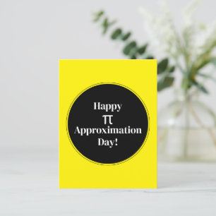 Happy Pi Annäherungstag 22. Juli Mathematik Nerd Postkarte