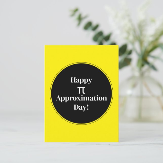 Happy Pi Annäherungstag 22. Juli Mathematik Nerd Postkarte (Stehend Vorderseite)