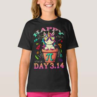Happy Pi Day 3.14 Einhorn für Lehrer Kinder Mädche T-Shirt