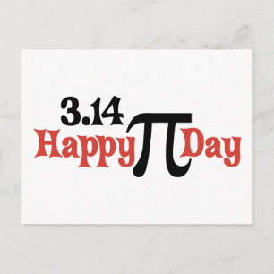 Happy Pi Day 3.14 - März 14. Postkarte