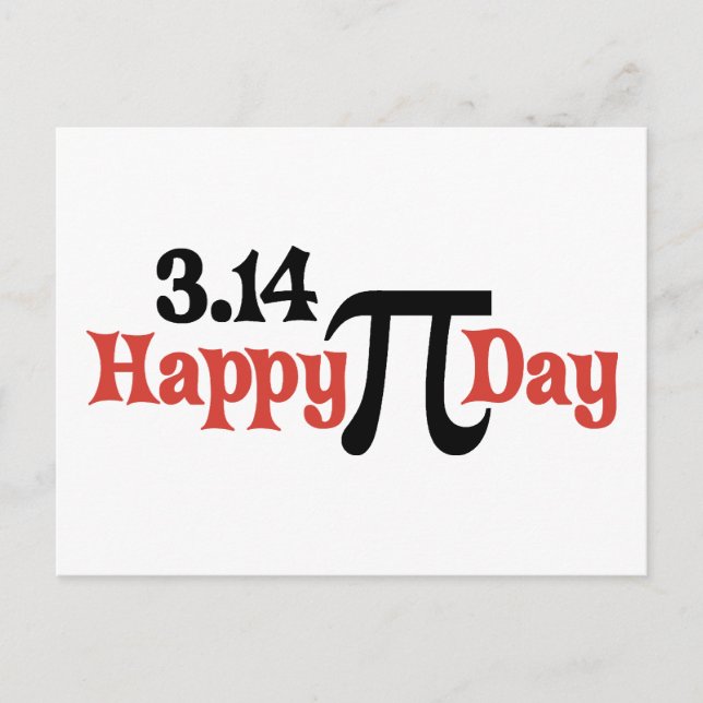 Happy Pi Day 3.14 - März 14. Postkarte (Vorderseite)