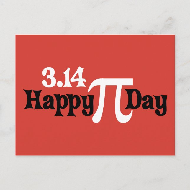 Happy Pi Day 3.14 - März 14. Postkarte (Vorderseite)