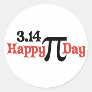 Happy Pi Day 3.14 - März 14. Runder Aufkleber