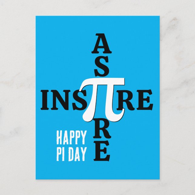 HAPPY PI DAY Aspire Inspirier Postkarte (Vorderseite)