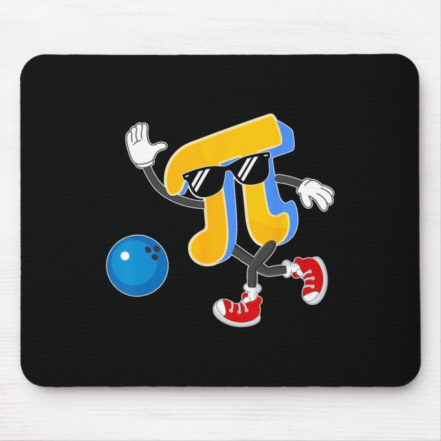 Happy Pi Day Bowling Lovers Pi Symbol Mathematiker Mousepad (Vorne)