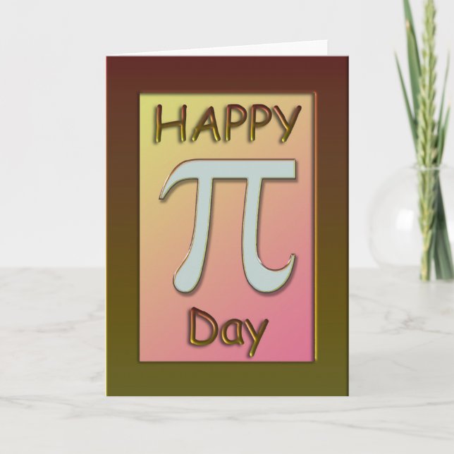 Happy Pi Day Card ~ März 14 Karte (Vorderseite)