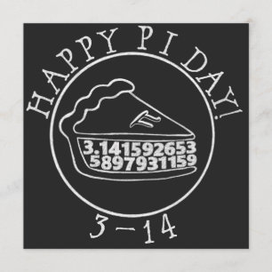 Happy Pi Day Chalkboard Karte