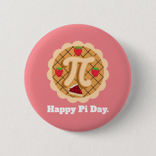 Happy Pi Day Cherry Pie Niedlich 3,14 Button