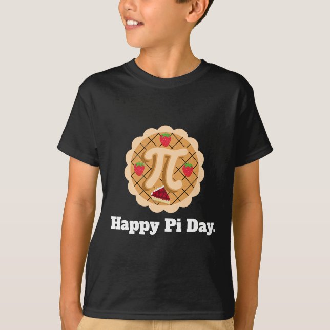 Happy Pi Day Cherry Pie Niedlich 3,14 Jungen Kinde T-Shirt (Vorderseite)